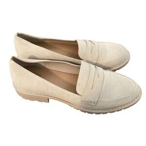 Dolce Vita Catalina Loafer Shoes Womens Size 10 Natural Tan Lug Sole Slip On